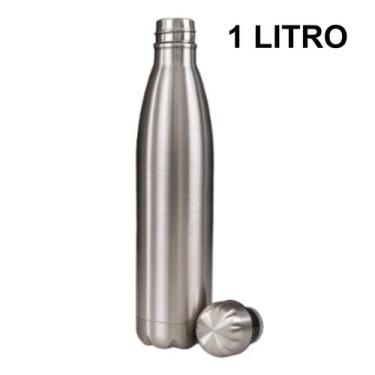 Imagem de Garrafa Térmica Inox 1 Litro com Tampa Rosqueável Bebidas Frias ou Que