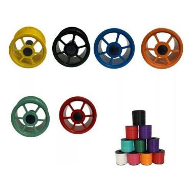 Imagem de Kit Carretilha De Pipa 15cm E Linha Nylon 200 Jardas 0.40 - ARV