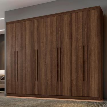 Imagem de Roupeiro New Porto 8 Portas E 4 Gavetas Imbuía