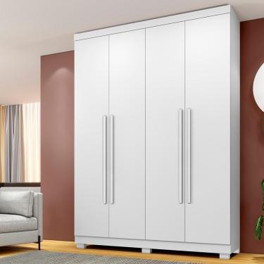 Imagem de Roupeiro New Supremo 4 Portas E 3 Gavetas Branco