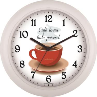 Imagem de Relógio De Parede Ambiente Ref: 119053-021 Branco Xícara