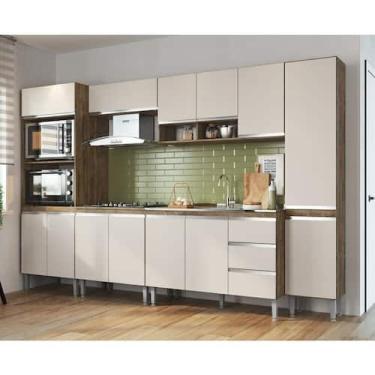 Imagem de Cozinha Modulada Athena 6 Peças 2 Balcões 2 Armários Torre Quente e Pa