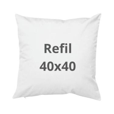 Imagem de Almofada de enchimento - refil 40x40cm 100% fibra - antialérgico - NoB