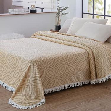 Imagem de Colcha Chenille Jolitex Com Franja Isadora 220X240M Bege