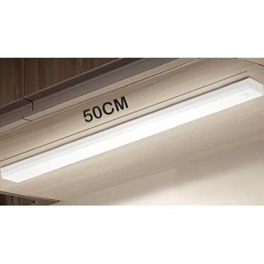 Imagem de Luminária LED 50 cm Branco Frio com Sensor de Movimento, Recarregável USB e Instalação Fácil – Iluminação Automática Sem Fio