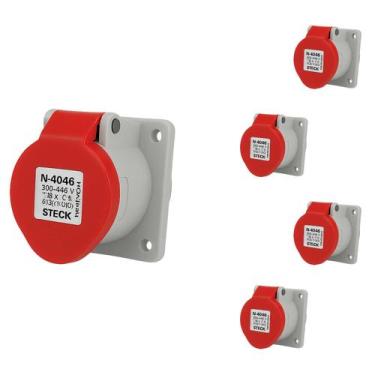 Imagem de 5 Tomada Embutir Newkon 16A 3P+T Steck 380/440V IP44 N4046