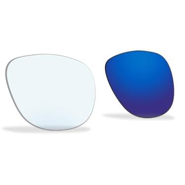 Imagem de Ensky Lentes fotocromáticas azuis HardyShield para óculos de sol inteligentes Ray-Ban Meta Wayfarer RW4008 53 mm - Claridade HD, resistente a impactos