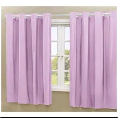 Imagem de Cortina Blackout PVC Vedação Total de Luz Para Sala e Quarto com Ilhós Cromado(Rosa,1,10 x 1,30)