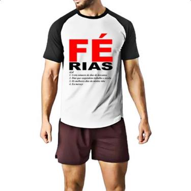 Imagem de Camiseta Raglan Fe Ferias Frase - Alearts, GG
