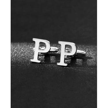 Imagem de Abotoaduras masculinas abotoaduras para homens camisa social punhos para negócios e casamento, 1pc, Aço inoxidável, Sem Pedra Preciosa