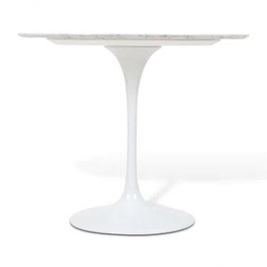 Imagem de Mesa de Jantar Tulipa Saarinen Redonda 100cm Mármore Carrara 