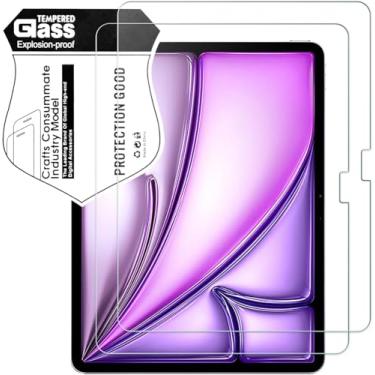 Imagem de Pacote com 2 protetores de tela para iPad Air de 11 polegadas 2025/2024 (7ª/6ª geração, M3/M2), iPad Pro 11 polegadas 2024 5ª geração de vidro temperado [Face ID e Apple Pencil compatível] compatível