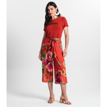 Imagem de Calça Pantacourt Infinita Cor Laranja, G, Laranja