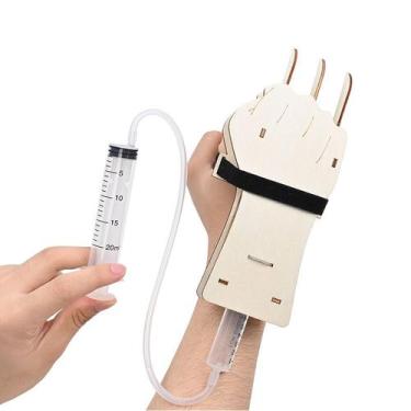 Imagem de Kit de garras manuais robóticas hidráulicas de madeira DIY STEM Scienc