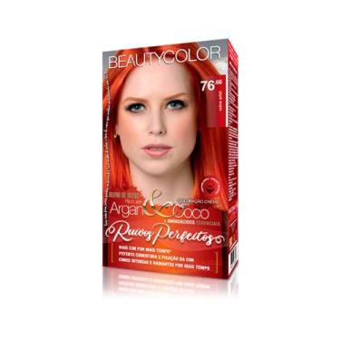 Imagem de Tintura Beauty Color Ruivos Perfeitos Kit 76.66 Ruivo Ariel