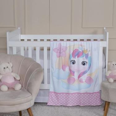 Imagem de Manta Soft Estampada Baby 0,75 x 1,00 Quarto Bebê Aconchegante Criança