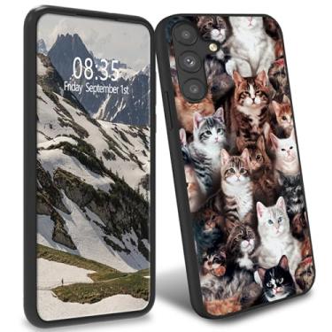 Imagem de BFDHGQZC Capa de TPU para Samsung Galaxy S25 FE 6,7 polegadas fina TPU capa à prova de choque anti-queda cobertura de corpo inteiro para Samsung S25 FE, gatos gatinhos