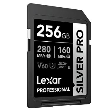Imagem de Cartão SDXC 256Gb Lexar Silver Pro 280Mb/s 4K UHS-II V60 U3 Classe 10