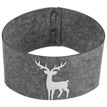 Imagem de UKCOCO Avental de árvore de Natal, flanela espessada, saias criativas para decoração de Natal, saia branca de algodão PP para neve, adequada para tapete festivo de estilo aleatório de até diâmetro