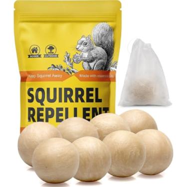 Imagem de CONKAT Repelente de esquilos ao ar livre, repelente de esquilos e esquilos, mantém os esquilos longe do jardim/sótão/quintal e alimentador de pássaros, seguro para crianças, animais de estimação e