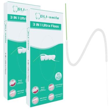 Imagem de Fio dental super fio dental, para aparelhos, ortodontia, fios pré-cortados, 80 unidades (2)