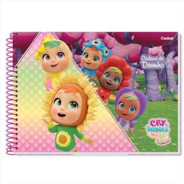 Imagem de Caderno de desenho Credeal cry babies 275x200mm 80 folhas