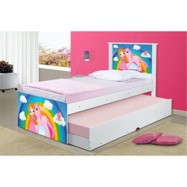 Imagem de Cama Princesa E Unicórnio Com Auxiliar E Colchões
