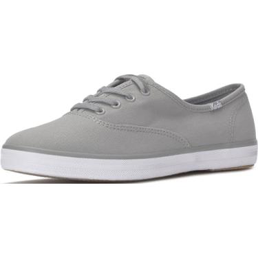 Imagem de Keds Tênis feminino Champion de lona com cadarço, Lona cinza definitiva, 39