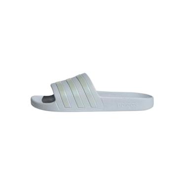 Imagem de adidas Adilette Aqua Slide adulto unissex, Azul halo/azul halo/azul halo, 10 Women/9 Men
