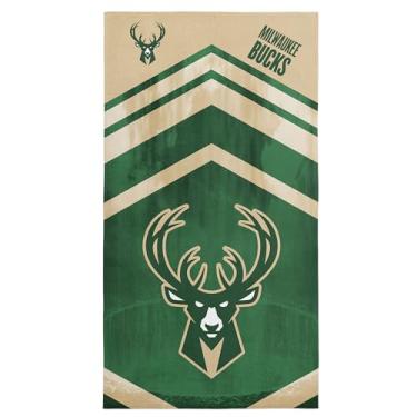 Imagem de Northwest Toalha de praia de microfibra Milwaukee Bucks NBA, secagem rápida, macia e absorvente, leve, essencial de viagem para piscina ou banho, 76 x 152 cm