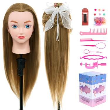 Imagem de Neverland Beauty & Health Cabeça De Manequim Com Cabelo Beauty, Boneco Cosmetologia 20" Para Prática Tranças, Penteados, Treinamento Cabeleireiro Infantil Nº 27