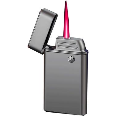 Imagem de Isqueiro De Enchimento De Metal Isqueiro Recarregável Com Controle De Voz E Indução Inteligente Quatro Modos De Ignição Isqueiro à Prova De Vento Com Maçarico De Butano, Black