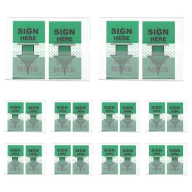 Imagem de PATIKIL 500 peças Sign Here Tabs, Sign Here Post Flags Stickers Adhesive Arrow Labels Message Date Signature for Documents Office Supplies Notebook Notes, Verde