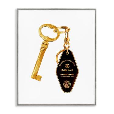Imagem de Stupell Industries Arte giclée emoldurada preta com chave de moda luxuosa, design de Ziwei Li, 76 x 61 cm
