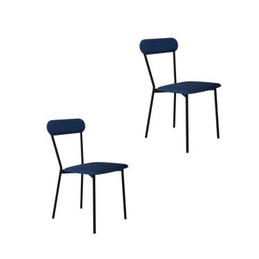 Imagem de Cadeira Vintage Emília Fixa C-4 Pes 450 X 505 X 810 Mm C-2 Un.cy.azul Jeans Azul Jeans City