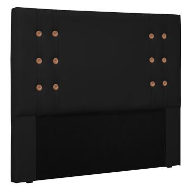 Imagem de Cabeceira Estofada Cama Box Casal Queen Size Monreale 160cm Corano Preto - Abmaza