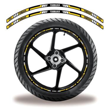 Imagem de Adesivo Refletivo Friso Roda Moto Yamaha Amarelo Amarelo1