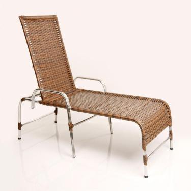Imagem de Espreguiçadeira Em Alumínio Piscina Jardim Argila