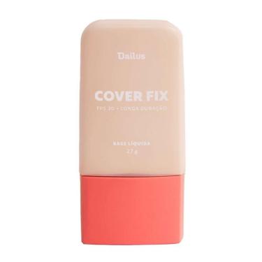 Imagem de Base Líquida Cover Fix 30ml Dailus Cobertura Perfeita e Alta Fixação D1 Claro