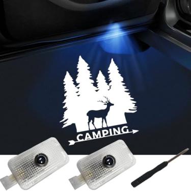 Imagem de ZIFXIS Logotipo de luzes de porta de carro que não desbotam, acessórios de carro compatíveis com Forester Outback Ascent Legacy XV-2 peças