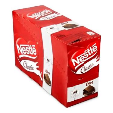 Imagem de kit 22 Barra de Chocolate Diet Nestlé Classic 25g