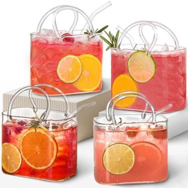 Imagem de Bolsa de vidro para bebidas, conjunto de 120 g, bolsa exclusiva para copos de vinho, presentes para festa feminina, vaso de peixe, copo criativo para suco de frutas, chá, flores