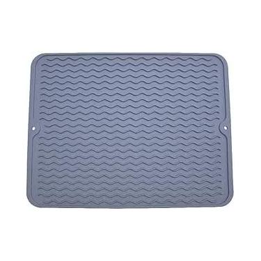 Imagem de Tapete escorredor De Silicone Protetor De Panelas E Pratos de Pia E Cozinha (Branco)