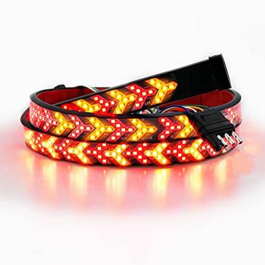 Imagem de EMIHO Barra de luz de porta traseira Fishbone 152 cm 528 LED faixa de freio sequencial sequencial com conector plano de 4 pinos para caminhão, caminhonete, trailer, trailer, van, Jeep Car