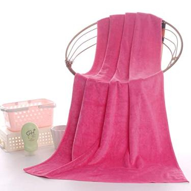 Imagem de SENNIAN Toalha de banho, toalha de banheiro grande, toalha super absorvente, toalha super macia, adequada para banheiro, esportes, toalha de banho de microfibra de viagem, rosa vermelha, 70 x 140 cm