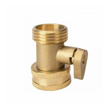 Imagem de Adaptador de mangueira de jardim de 3/10.2 cm, válvula esférica de corte, conector de torneira de cobre, encaixe de junta, ferramentas de irrigação de jardim