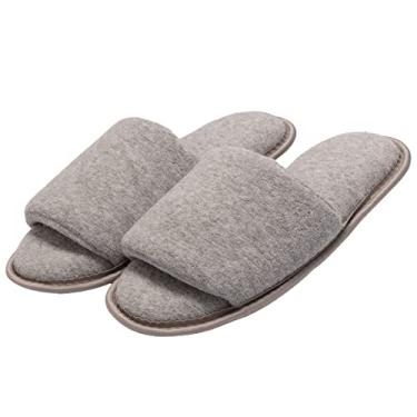 Imagem de Pantufa Slipper Cinza MEU CÉU – Plush Super Macio + Sola Antiderrapante – Chinelo de Quarto Confortável para Casa - Lavável na Máquina (Cinza, Normal, BR, Adulto, Faixa Numérico, M, 39, 40)