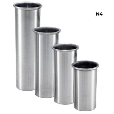 Imagem de Formas de Alumínio Cilíndrico 4 peças para Velas Artesanais KIT:N04 - 