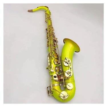 Imagem de Saxofone tenor instrumentos de latão profissional saxofone tenor com estojo bocal de pescoço de palheta
