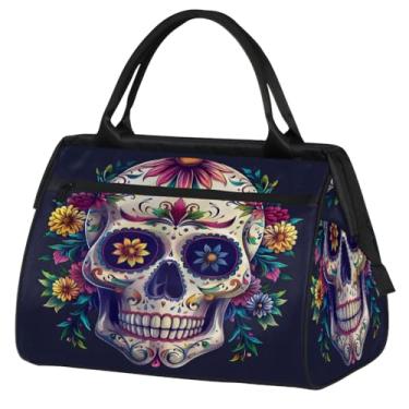 Imagem de Bolsa feminina floral Paisley étnica retrô pequena para o fim de semana para mulheres e homens, bolsa esportiva leve para academia, Cor: 15, 15.2*8.3*11.6 inch, Moderno